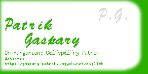 patrik gaspary business card